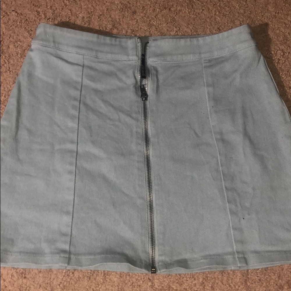 Teal Jean Skirt